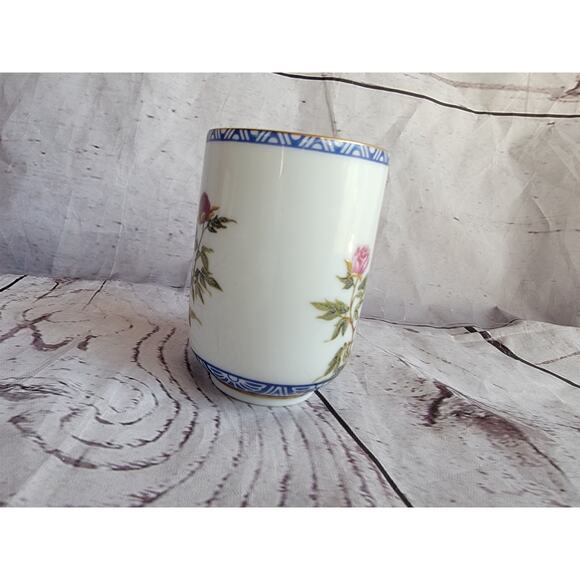 Franklin Porcelain Nobata Hand Painted Birds Flowers Teacup Swallow and Peony - Picture 3 of 8